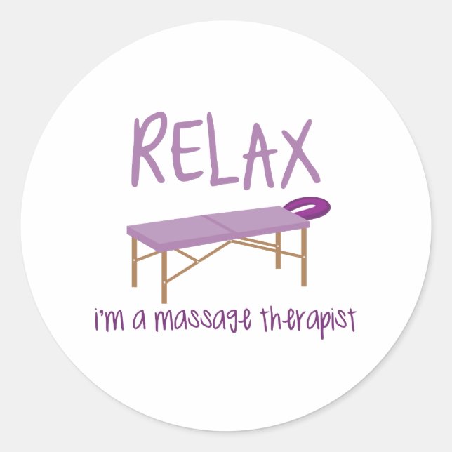 Adesivo Relaxe a Mesa de Massagem (Frente)