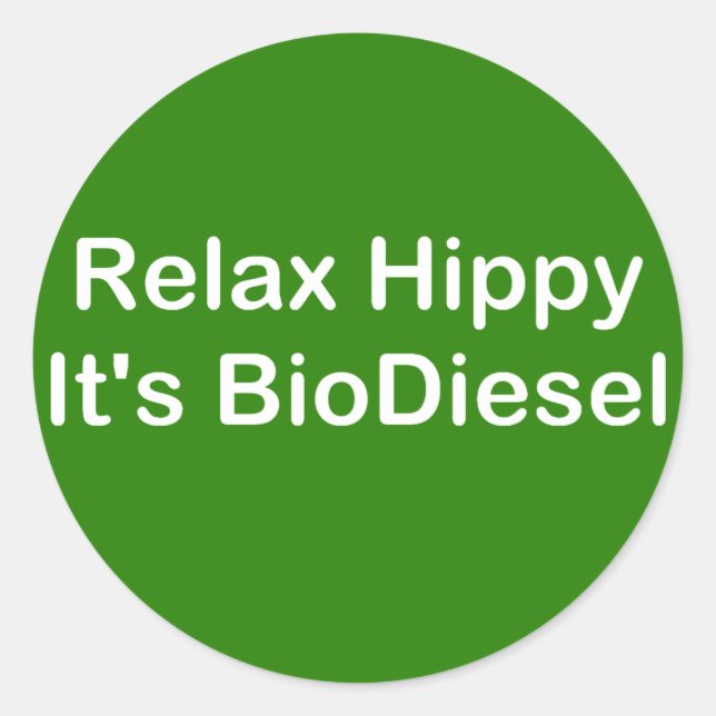 Adesivo Relaxe Hippy É BioDiesel (Frente)