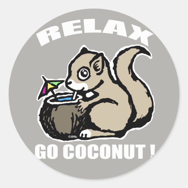 Adesivo Relaxe! Ir Coconut (Frente)