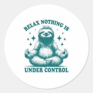 Adesivo Relaxe Nada Está Sob Controle, Lloth Yoga