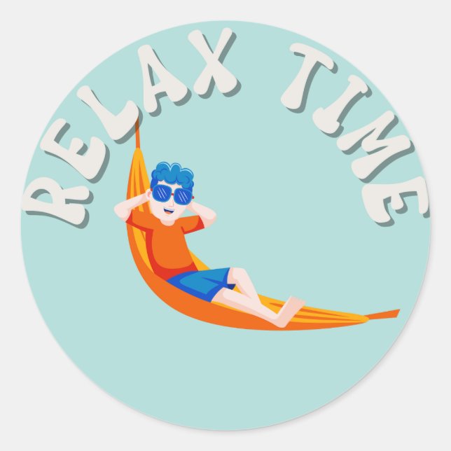 Adesivo Relaxe o Clássico Round Sticker (Frente)