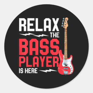 Adesivo Relaxe O Jogador De Bass Está Aqui, Violão De Bass