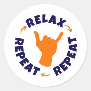 Adesivo Relaxe. Repita. Repita.