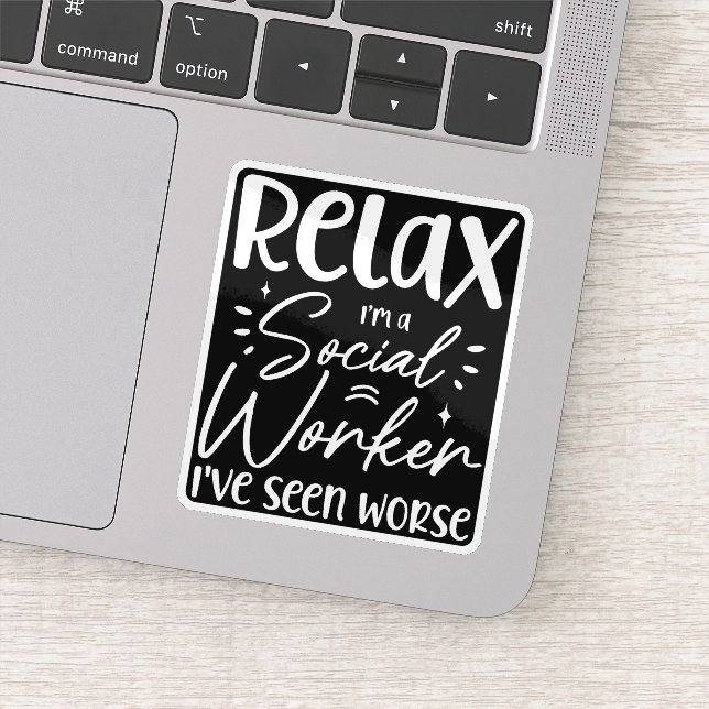 Adesivo Relaxe, sou uma Assistente Social Mãe Engraçada Ap (Detalhe)