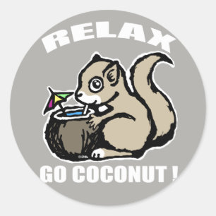 Adesivo Relaxe! Vai o coco