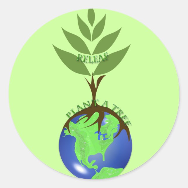 Adesivo ReLeaf Plante Uma Árvore (Frente)