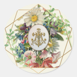 Adesivo Religiosa Marian Cross Vintage Católica