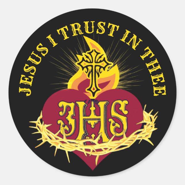 Adesivo Religioso católico, coração sagrado de Jesus (Frente)