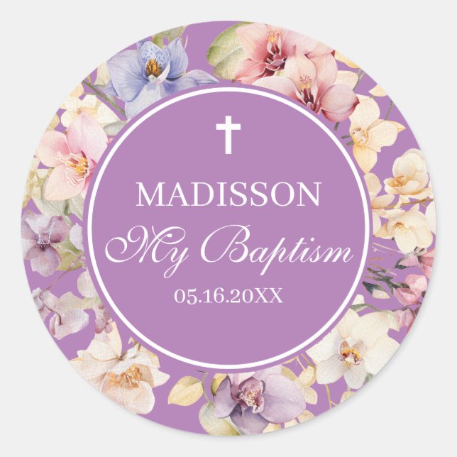 Adesivo Religious Celebration Floral Orchids purple (Frente)