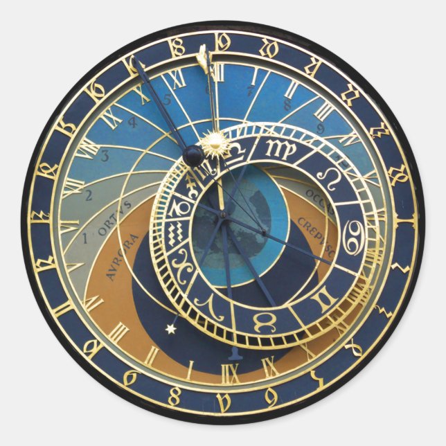 Adesivo Relógio Astronômico - Praga Orloj (Frente)