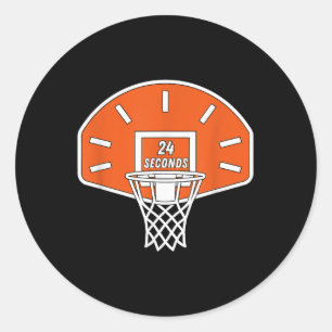 Adesivo Relógio de basquete engraçado 24 segundos de basqu