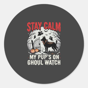 Adesivo Relógio de Cão Fantasma de Halloween