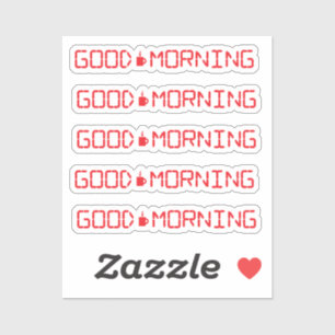 Adesivo Relógio Digital Boa Manhã Café Mug Pancinho