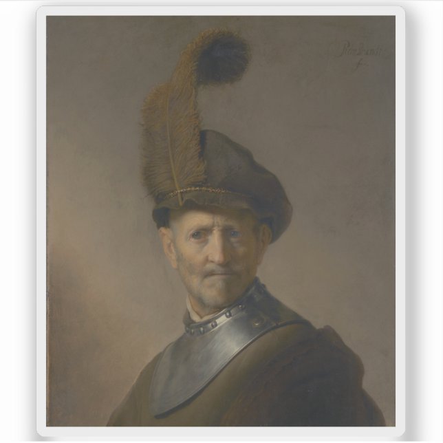 Adesivo Rembrandt - Um Velho Figurino Militar (Frente)