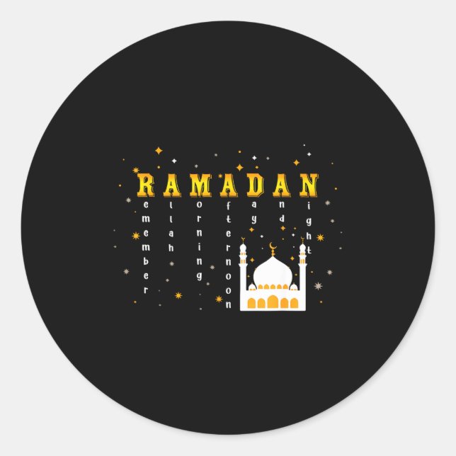 Adesivo Remember Allah Ramadan Mubarak Kareem  (Frente)