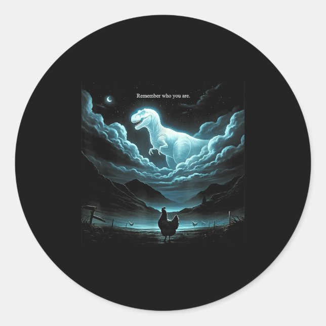 Adesivo Remember Who You Are Chicken, Funny Evolution Joke (Frente)