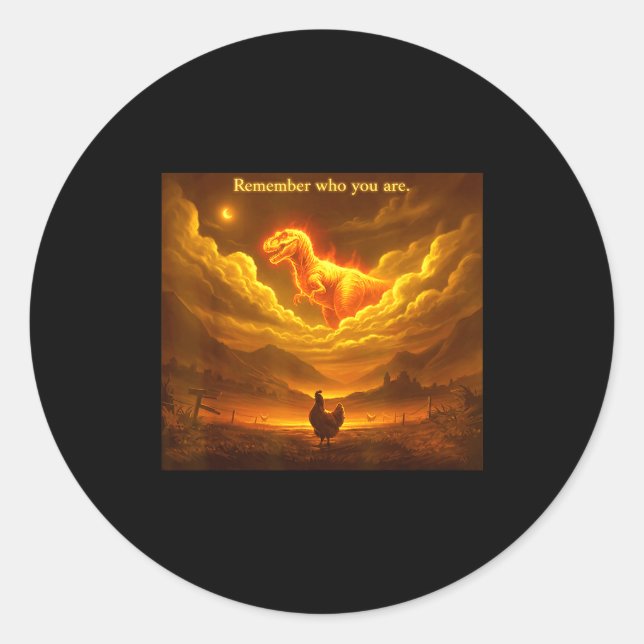 Adesivo Remember Who You Are Funny Evolution Meme Chicken  (Frente)