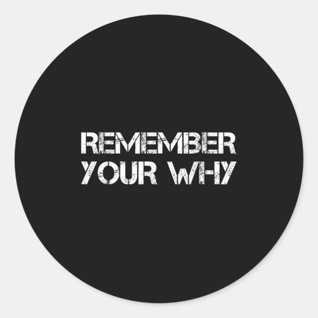 Adesivo Remember Your Why  (Frente)