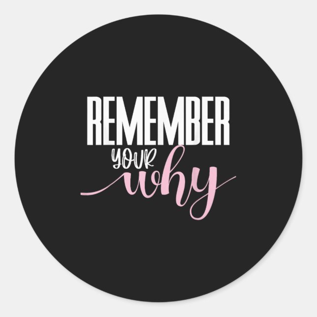 Adesivo Remember Your Why Gym Motivation Fitness Insration (Frente)