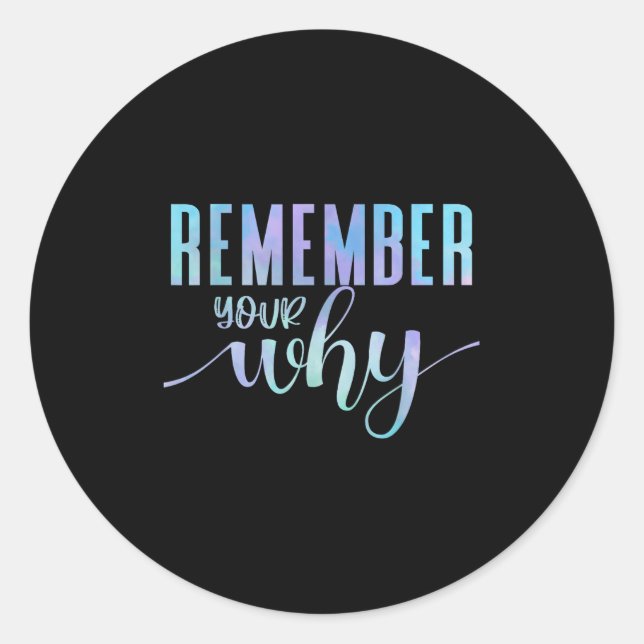 Adesivo Remember Your Why Gym Motivation Fitness Insration (Frente)