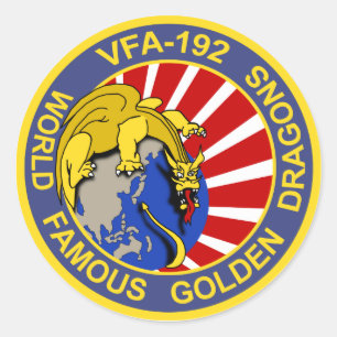 Adesivo Remendo do esquadrão de VFA-192 GOLDENDRAGONS