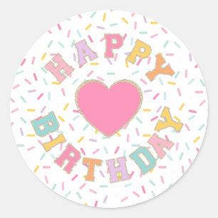 Adesivo Remendo Preppy Carta Aniversário