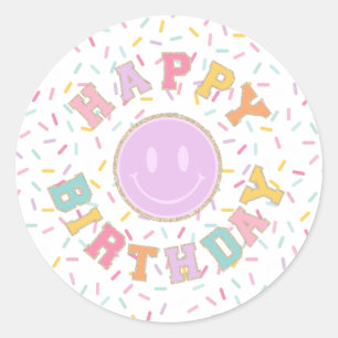 Adesivo Remendo Preppy Carta Aniversário