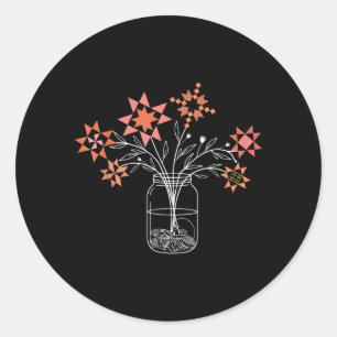 Adesivo Remendo sy Jar Bloco de Colcha Divertido Flor