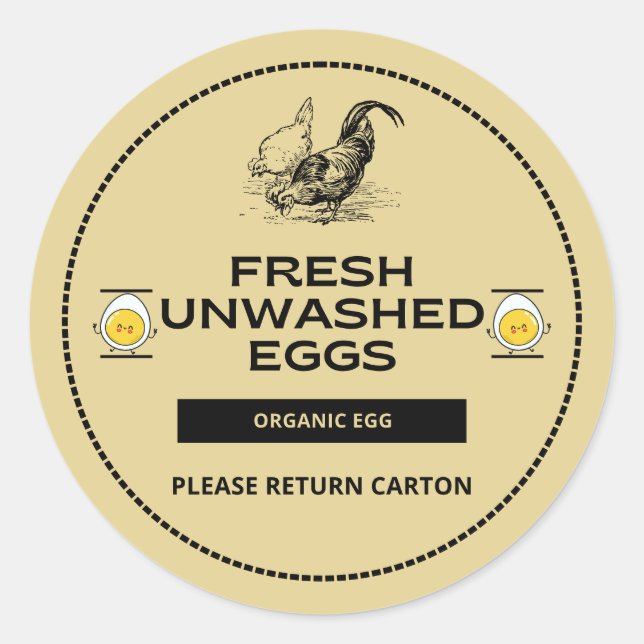 Adesivo Reminder Labels for Egg Packaging (Frente)