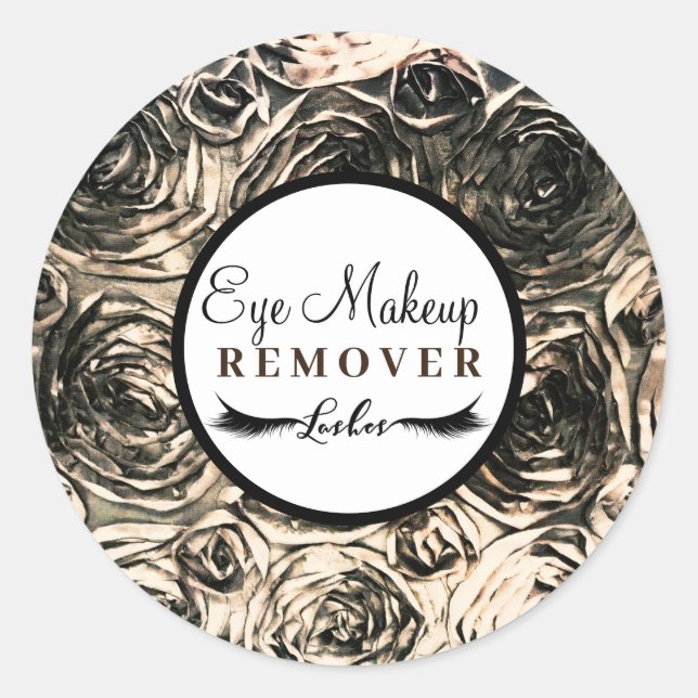 Adesivo Removedor de Maquiagem Rosas Glamour Dourado (Frente)