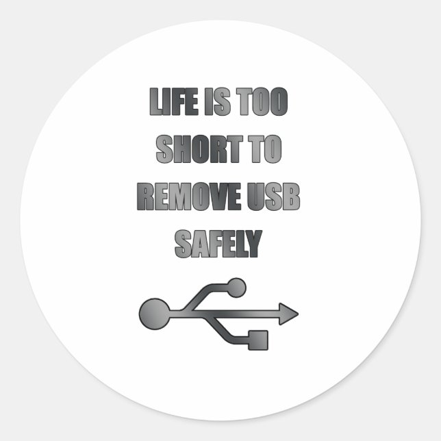 Adesivo remover USB com segurança (Frente)