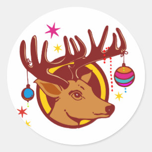 Adesivo Rena/cervos/Natal + sua ideia