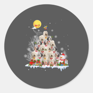 Adesivo Rena de Cachorro de Ovelha Inglês Pine Natal
