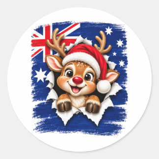 Adesivo Rena de Natal Australiana