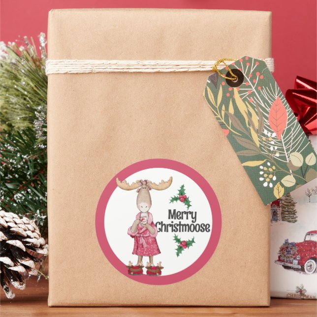 Adesivo Rena de Natal em Pijamas com Cacau (Feriado)