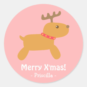 Adesivo Rena de Natal Fofa
