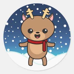 Adesivo Rena de Natal Fofa