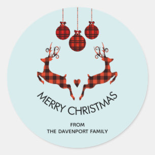 Adesivo Rena do Natal 2 que salta o caçador rústico