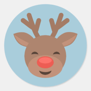 Adesivo Rena Rudolf do Natal na luz - azul