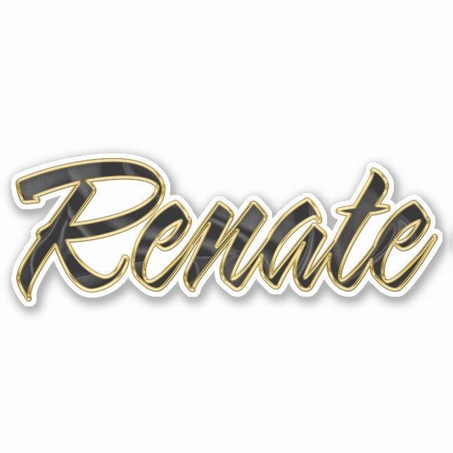 Adesivo Renate black gold Lettering Aufkleber Sticker (Frente)