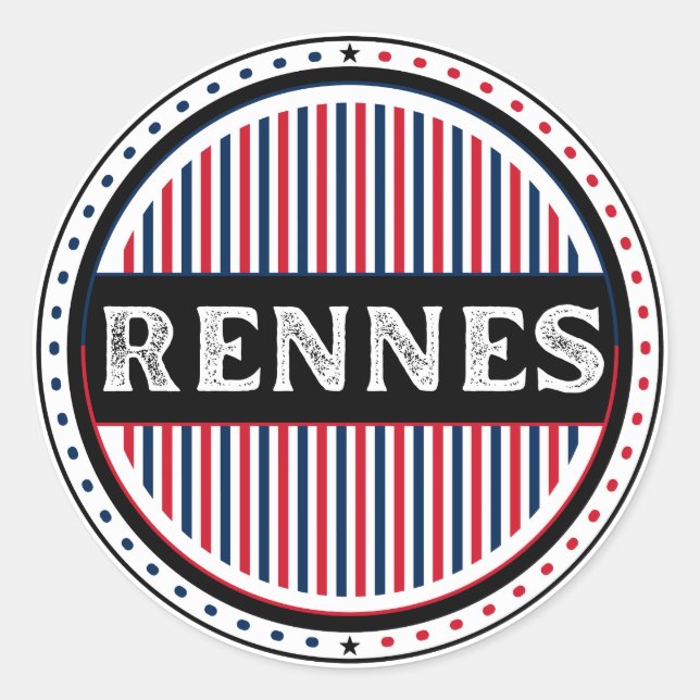 Adesivo Rennes City Pride Emblem – French Identity (Frente)
