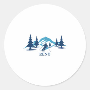 Adesivo Reno Nevada Ski Resort Skiier _1