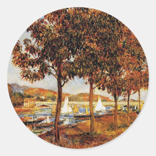 Adesivo Renoir - A ponte em Argenteil no outono, (Frente)