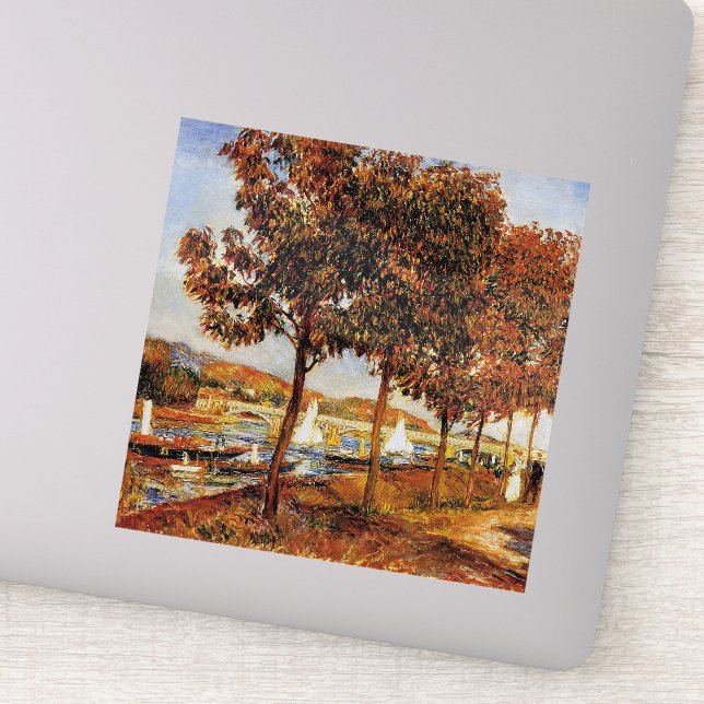 Adesivo Renoir - A ponte em Argenteil no outono, (Detalhe)