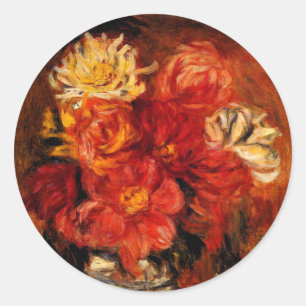 Adesivo Renoir - Dahlias, pintura de arte,