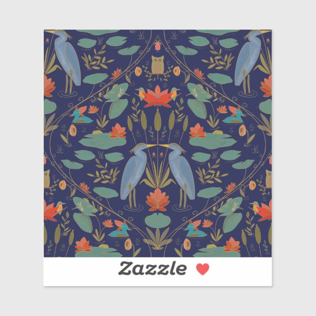 Adesivo Renovação do Patrimônio Heronário Azul-marinho Chi (Folha)