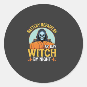 Adesivo Reparador de Bateria de Halloween Bruxa à Noite De