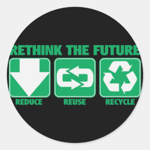 Adesivo Repense O Futuro, Reciclar