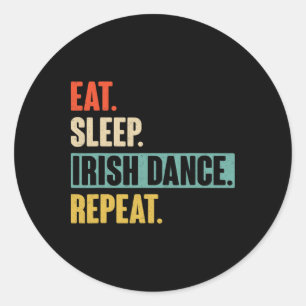 Adesivo Repetição da dança Irlandesa do Comedor do Sono -