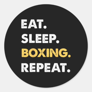 Adesivo Repetição de Boxing Roupa Comer Suspensão Engraçad